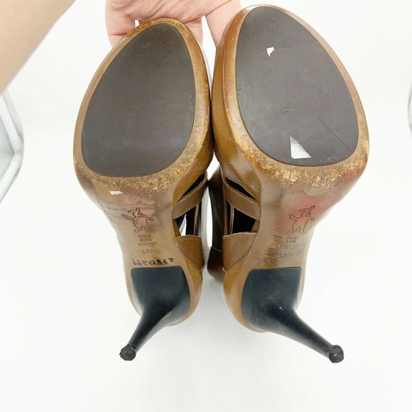 Marni Peep Toe Bootie Stiletto Heel Wrap Buckle - Picture 7 of 10